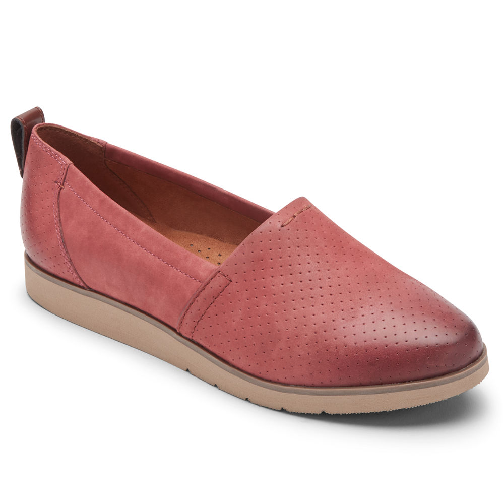 Sapato Vela Rockport Mulher Vermelhas - Cobb Hill Laci - 01325YLDU